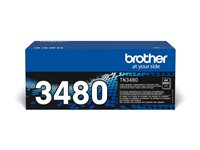 Brother TN3480 - Lång livslängd - svart - original - tonerkassett - för Brother DCP-L5500, L6600, HL-L5100, L5200, L6300, L6400, MFC-L5700, L5750, L6800, L6900 TN3480