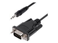 StarTech.com 3ft (1m) DB9 to 3.5mm Serial Cable for Serial Device Configuration, RS232 DB9 Male to 3.5mm Cable for Calibrating Projectors, Digital Signage, and/or TVs via Audio Jack - Al-Mylar EMI Shielding (9M351M-RS232-CABLE) - Seriell kabel - DB-9 (hane) till mini-phone stereo 3.5 mm (hane) - 1 m - formpressad, tumskruvar - svart 9M351M-RS232-CABLE