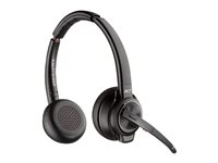 HP Poly Savi 8220 - Savi 8200 series - headset - på örat - DECT / Bluetooth - trådlös - USB-A via Bluetooth-adapter - svart - Zoomcertifierad, UC-certifierad 8D3F2AA#ABB