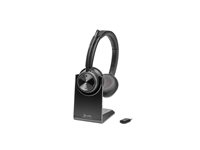 HP Poly Savi 7320 - Savi 7300 series - headset - på örat - DECT - trådlös - USB-A via DECT-adapter - svart - UC-certifierad 8L545AA#ABB