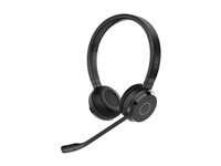 Jabra Evolve 65 TE Stereo - Headset - på örat - Bluetooth - trådlös - USB-A via Bluetooth-adapter - ljudisolerande - Certifierad för Microsoft-teams 6699-833-399
