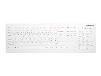 Active Key AK-C8112 - Tangentbord - desinficering via torkning, platt tangentprofil - tvättbar - trådlös - 2.4 GHz - QWERTY - hela norden - vit AK-C8112-FUS-W/PN