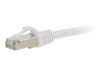 C2G Cat5e Booted Shielded (STP) Network Patch Cable - Patch-kabel - RJ-45 (hane) till RJ-45 (hane) - 15 m - STP - CAT 5e - formpressad - vit 83887
