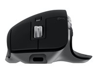 Logitech Master Series MX Master 3S for Mac - Mus - ergonomisk - optisk - 7 knappar - trådlös - 2.4 GHz, Bluetooth - rymdgrå - för Apple MacBook 910-006571