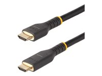 StarTech.com 30ft (10m) Active HDMI Cable w/ Ethernet - HDMI 2.0 4K 60Hz UHD - Rugged HDMI Cord w/ Aramid Fiber - Durable High Speed HDMI Cable - Heavy-Duty HDMI 2.0 Cable - Hög hastighet - HDMI-kabel med Ethernet - HDMI hane till HDMI hane - 10 m - svart RH2A-10M-HDMI-CABLE