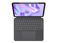 Logitech Combo Touch - Tangentbord och foliefodral - med pekdyna - bakgrundsbelyst - Apple Smart connector - QWERTY - USA, internationellt - grafit - för Apple 13-inch iPad Pro M4 Wi-Fi, M4 Wi-Fi + Cellular 920-012833