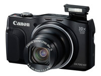 Canon PowerShot SX700 HS - Digitalkamera - kompakt - 16.1 MP - 30x optisk zoom - Wi-Fi, NFC - svart 9338B011