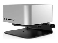 Compulocks Mac Studio Security Stand with Dual Head Coiled Cable Keyed Lock Black - skrivbordsställ MSSTD01CL02H