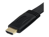 StarTech.com 10 ft Flat High Speed HDMI Cable with Ethernet - Ultra HD 4k x 2k HDMI Cable - HDMI to HDMI M/M - Flat HDMI Cable (HDMIMM10FL) - HDMI-kabel med Ethernet - HDMI hane till HDMI hane - 3 m - svart HDMIMM10FL