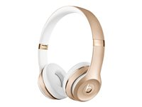 Beats Solo3 - Hörlurar med mikrofon - på örat - Bluetooth - trådlös - ljudisolerande - guld MT283ZM/A