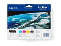 Brother LC985VALBPDR - 4-pack - svart, gul, cyan, magenta - original - blister - bläckpatron - för Brother DCP-J140W, DCP-J315W, DCP-J515W, MFC-J220, MFC-J265W, MFC-J410, MFC-J415W LC985VALBPDR
