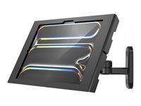 Compulocks iPad Pro M4 13" (2024), Apex Enclosure Swing Wall Mount - Monteringssats (ställ, hölje, väggfäste) - för surfplatta - låsbar - metallram - svart - skärmstorlek: 13" - väggmonterbar - för Apple 13-inch iPad Pro (M4) 827B13PAPX4B