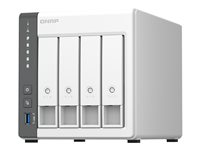 QNAP TS-433 - NAS-server - 4 fack - 24 TB - SATA 6Gb/s - HDD 6 TB x 4 - RAID 0, 1, 5, 6, 10, JBOD - RAM 4 GB - Gigabit Ethernet / 2.5 Gigabit Ethernet - iSCSI support TS-433-4G+4XST6000VN001