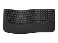 HP 685 - Tangentbord - dubbel läge, 3-zons layout, multi-enhet, 23 programmerbara knappar, OS auto-detektering, låg profil tangenthöjd - 100% - full size - trådlös - 2.4 GHz - hela norden - svart - kampanj 8T6L9UT#UUW