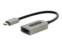StarTech.com USB C till HDMI-adapter - 4K 60 Hz video, HDR10 - USB-C till HDMI 2.0b adapterdongel - USB Type-C DP alt-läge till HDMI-monitor/skärm/TV - USB C till HDMI-konverterare - Videokort - USB-C hane till HDMI hona - 13 cm - rymdgrå - aktiv, 4K60Hz (3840 x 2160) stöd USBC-HDMI-CDP2HD4K60