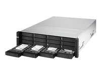 QNAP ES1686DC - NAS-server - 16 fack - kan monteras i rack - SAS 12Gb/s - RAID 0, 1, 5, 6, 10, JBOD, 5 hot spare, 6-reservsnabbyte, 10 hot spare, 1 hot spare - RAM 64 GB - Gigabit Ethernet / 10 Gigabit Ethernet - iSCSI support - 3U ES1686DC-2123IT-64G
