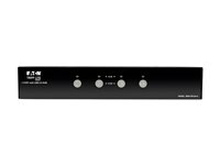 Eaton Tripp Lite series 4-Port DisplayPort KVM Switch w/Audio, Cables and USB 3.0 SuperSpeed Hub - Omkopplare för tangentbord/video/mus/ljud/USB - 4 x KVM/ljud/USB - 1 lokal användare - skrivbordsmodell B004-DPUA4-K