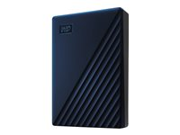 WD My Passport for Mac WDBA2F0040BBL - Hårddisk - krypterat - 4 TB - extern (portabel) - USB 3.2 Gen 1 - 256 bitars AES - midnattsblå WDBA2F0040BBL-WESN
