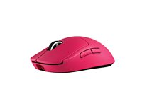 Logitech G PRO X SUPERLIGHT 2C - Mus - 5 knappar - trådlös, kabelansluten - 2.4 GHz, USB - rosa 910-007545