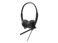 Dell Wired Headset WH125 - Headset - på örat - kabelansluten - USB-A - svart WH125-DWW
