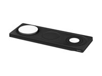 Belkin BoostCharge Pro 3-in-1 - Trådlös laddningsplatta - Fast Charge - svart WIZ016VFBK