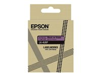 Epson LabelWorks LK-4UBP - Svart på lila - Rulle (1,2 cm x 8 m) 1 kassett(er) hängande låda - bandpatron - för LabelWorks LW-C410, LW-C610 C53S672101