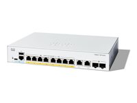 Cisco Catalyst 1300-8P-E-2G - Switch - L3 - Administrerad - 8 x 10/100/1000 (PoE+) + 2 x combo Gigabit SFP/RJ-45 - rackmonterbar - PoE+ (60 W) C1300-8P-E-2G