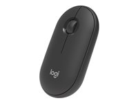 Logitech Pebble M350 - Mus - optisk - 3 knappar - trådlös - 2.4 GHz, Bluetooth - trådlös USB-mottagare - grafit 910-005718
