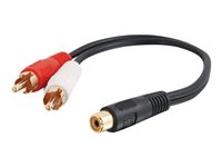C2G Value Series Y-Cable - Audio-adapter - RCA hona till RCA hane - skärmad - svart 80138