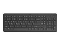 HP 225 - Tangentbord - 2,5-zonslayout - trådlös - 2.4 GHz - svart 805T1AA