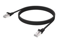 Vision - Nätverkskabel - RJ-45 (hane) till RJ-45 (hane) - 1 m - 6.2 mm - STP - CAT 6a - formpressad, hakfri - svart TC 1MCAT6A/BL