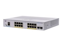 Cisco Business 350 Series CBS350-16P-E-2G - Switch - L3 - Administrerad - 16 x 10/100/1000 (PoE+) + 2 x Gigabit SFP - rackmonterbar - PoE+ (120 W) CBS350-16P-E-2G-EU