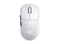 CHERRY Xtrfy M68 Pro - Mus - optisk - 5 knappar - trådlös - 2.4 GHz - trådlös USB-mottagare - vit CX-M68W-PRO-WHITE