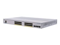 Cisco Business 350 Series 350-24P-4G - Switch - L3 - Administrerad - 24 x 10/100/1000 (PoE+) + 4 x Gigabit SFP - rackmonterbar - PoE+ (195 W) CBS350-24P-4G-EU