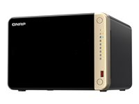 QNAP TS-664 - NAS-server - 6 fack - 12 TB - SATA 6Gb/s - HDD 2 TB x 6 - RAID 0, 1, 5, 6, 10, 50, JBOD - RAM 8 GB - 2.5 Gigabit Ethernet - iSCSI support TS-664-8G+6XST2000VN004
