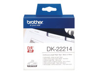 Brother DK-22214 - Vit - Rulle (1,2 cm x 30,5 m) termiskt papper - för Brother QL-1050, 1110, 500, 550, 560, 570, 580, 600, 650, 700, 710, 720, 820 DK22214