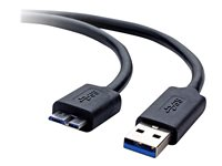Belkin SuperSpeed USB 3.0 Cable A to Micro-B - USB-kabel - USB typ A (hane) till Micro-USB typ B (hane) - USB 3.0 - 91.4 cm - formpressad - svart F3U166BT03-BLK