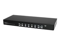 StarTech.com 8 Port 1U Rackmount USB KVM Switch Kit with OSD and Cables - Rack mount KVM - VGA KVM Switch - 8 Port KVM Switch (SV831DUSBUK) - Omkopplare för tangentbord/video/mus - 8 x KVM port(s) - 1 lokal användare - rackmonterbar - för P/N: RK12OD2, RK3236BKF, RK4236BKB, RK4242BK30, RKCONS1701, RKCONS17HD, RKQMCAB12V2 SV831DUSBUK