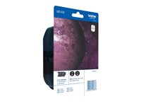 Brother LC1220BK Twin-Pack - 2-pack - svart - original - blister med akustiskt / elektromagnetiskt alarm - bläckpatron - för Brother DCP-J525W, DCP-J725DW, DCP-J925DW, MFC-J625DW, MFC-J825DW; MyMio MFC-J825N LC1220BKBP2DR
