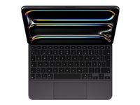 Apple Magic Keyboard - Tangentbord och foliefodral - med pekdyna - bakgrundsbelyst - Apple Smart connector - svensk - svart - för 11-inch iPad Pro M4 Wi-Fi, M4 Wi-Fi + Cellular MWR23S/A