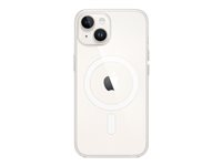 Apple - Baksidesskydd för mobiltelefon - MagSafe-kompatibilitet - polykarbonat - klar - för iPhone 14 MW5Q3ZM/A