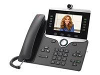 Cisco IP Phone 8845 - IP-videotelefon - med digital kamera, Bluetooth interface - SIP, SDP - 5 rader - träkol CP-8845-K9=