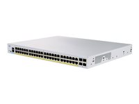 Cisco Business 350 Series CBS350-48FP-4X - Switch - L3 - Administrerad - 48 x 10/100/1000 (PoE+) + 4 x 10 Gigabit SFP+ - rackmonterbar - PoE+ (740 W) CBS350-48FP-4X-EU
