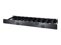 APC Horizontal Cable Manager Single-Sided with Cover - Rackkabelhanteringspanel med skydd - svart - 1U - TAA-kompatibel - för P/N: SMTL1000RMI2UC, SMX1000C, SMX1500RM2UC, SMX1500RM2UCNC, SMX750C, SMX750CNC AR8612
