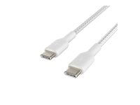 Belkin BoostCharge - USB-kabel - USB-C (hane) till USB-C (hane) - 1 m - vit CAB004BT1MWH