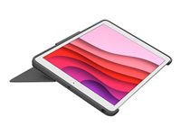 Logitech Combo Touch - Tangentbord och foliefodral - med pekdyna - bakgrundsbelyst - Apple Smart connector - QWERTY - nordiskt (danska/finska/norska/svenska) - oxford-grå - för Apple 10.9-inch iPad (10:e generation); iPad A16 Wi-Fi, A16 Wi-Fi + Cellular 920-011440