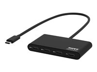 PORT Connect - Hubb - 3 x USB-C + 1 x USB-C (strömleverans) - skrivbordsmodell 900147