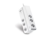 APC SurgeArrest Essential - Överspänningsskydd - AC 230 V - 2300 Watt - utgångskontakter: 6 - 2 m sladd - Tyskland - vit PM6-GR