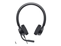 Dell Pro Stereo Headset WH3022 - Headset - kabelansluten - USB - Certifierad för Microsoft-teams, Zoomcertifierad DELL-WH3022