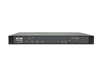 Eaton Tripp Lite series 8-Port Cat5 KVM over IP Switch with Virtual Media - 1 Local & 1 Remote User, 1U Rack-Mount, TAA - Omkopplare för tangentbord/video/mus - 8 x KVM port(s) - 1 lokal användare - 2 IP-användare - rackmonterbar - offentliga sektorn GSA - TAA-kompatibel B064-008-01-IPG